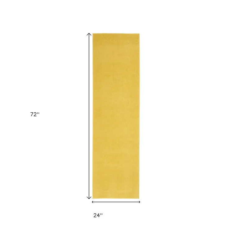 6' Yellow Indoor Outdoor Runner Rug