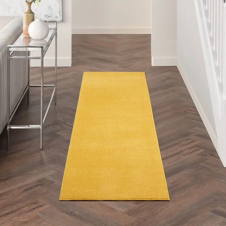 10' Yellow Indoor Outdoor Runner Rug