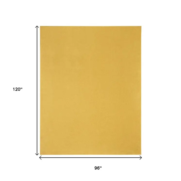 8' X 10' Yellow Indoor Outdoor Area Rug