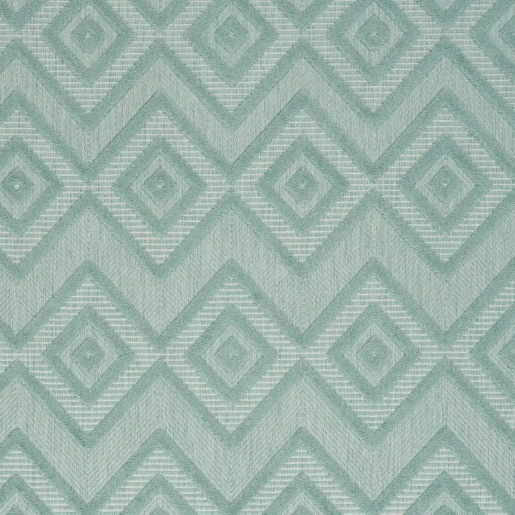 5' X 7' Aqua Indoor Outdoor Area Rug