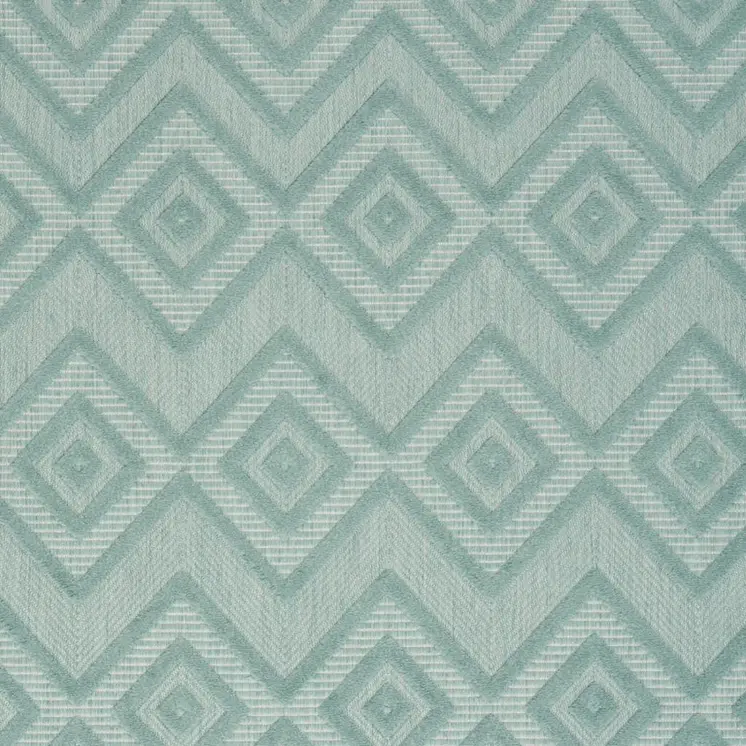 5' X 7' Aqua Indoor Outdoor Area Rug