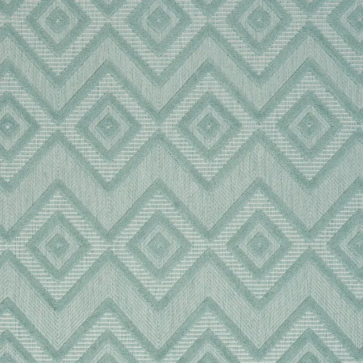 5' X 7' Aqua Indoor Outdoor Area Rug