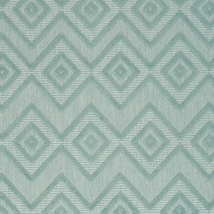 6' X 9' Aqua Indoor Outdoor Area Rug
