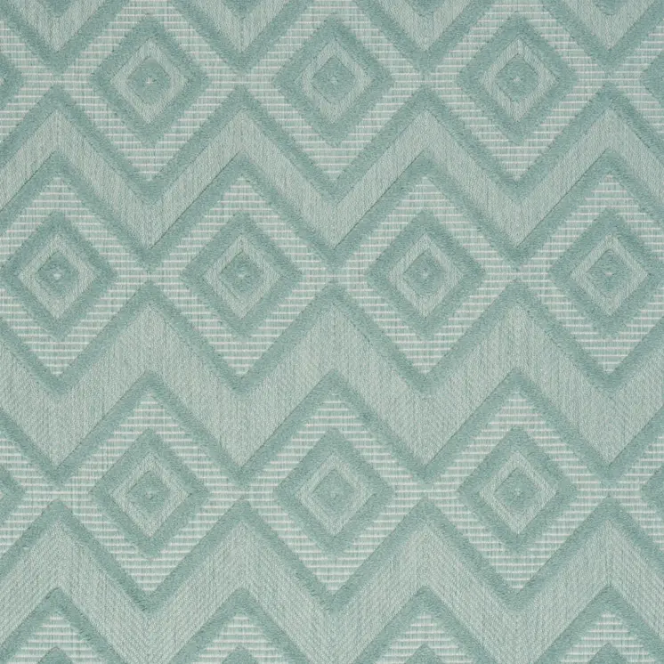 6' X 9' Aqua Indoor Outdoor Area Rug