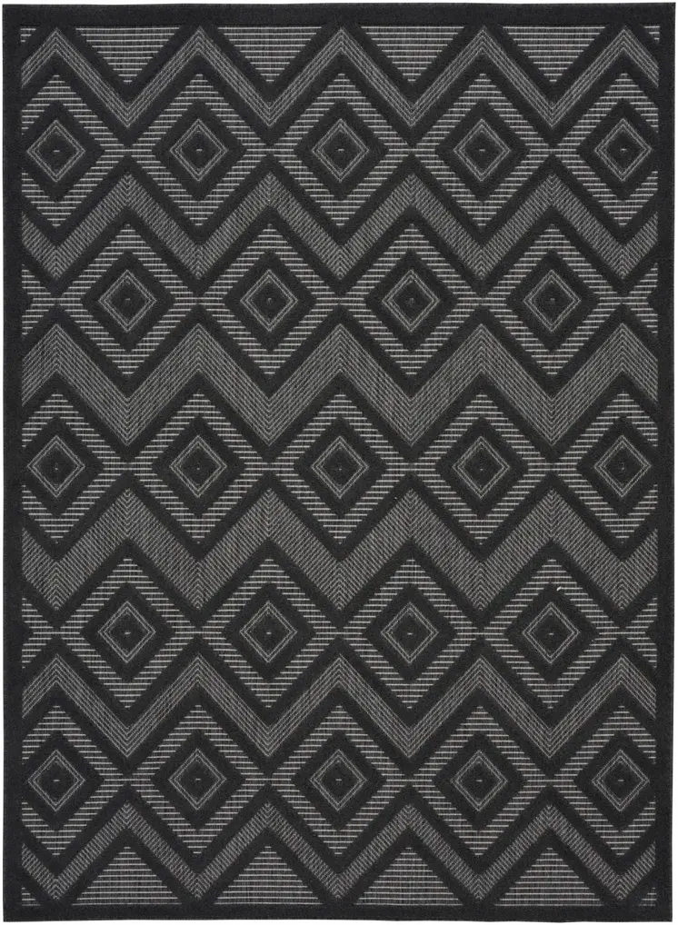5' X 7' Charcoal Indoor Outdoor Area Rug