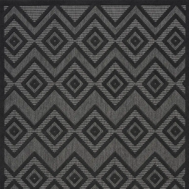 5' X 7' Charcoal Indoor Outdoor Area Rug