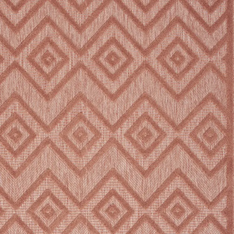 5' X 7' Coral Indoor Outdoor Area Rug