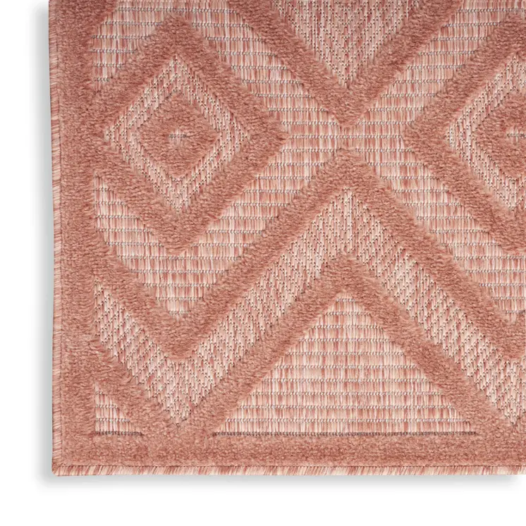 6' X 9' Coral Indoor Outdoor Area Rug