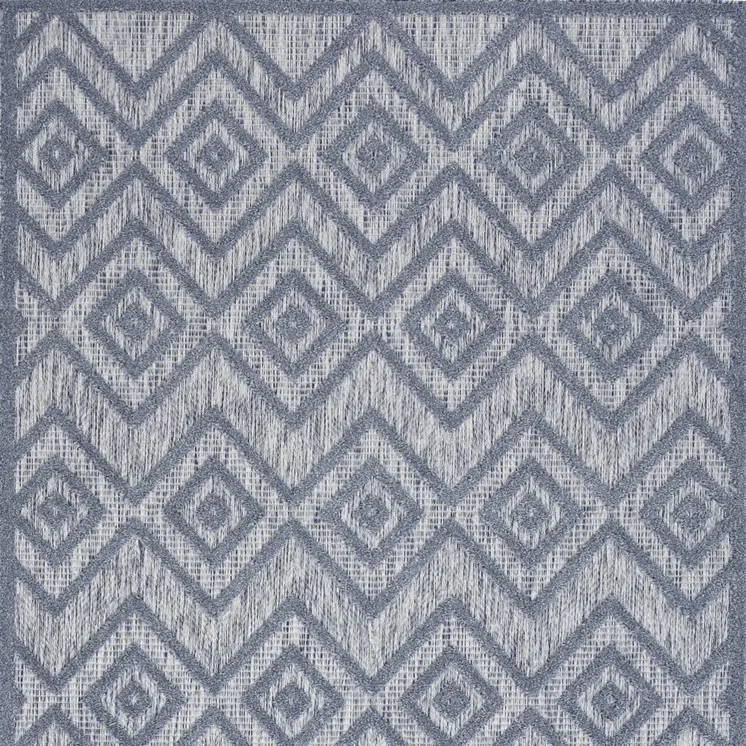 6' X 9' Denim Blue Indoor Outdoor Area Rug