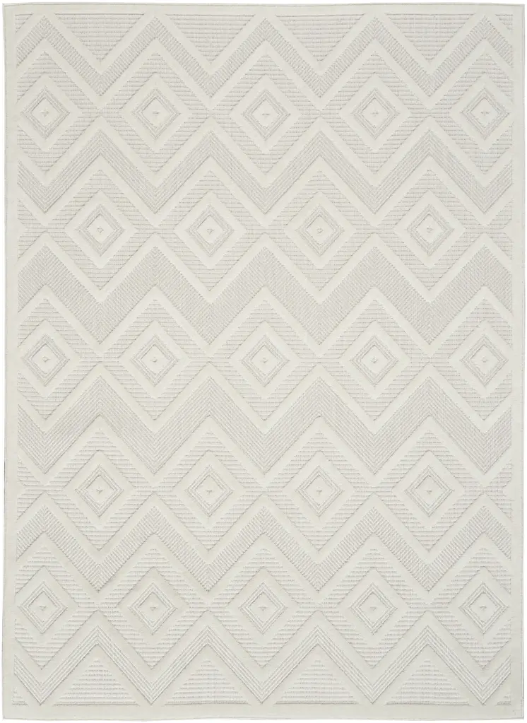 6' X 9' Ivory Indoor Outdoor Area Rug