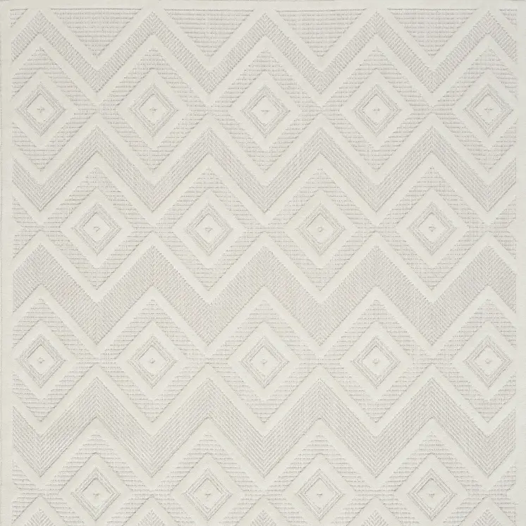6' X 9' Ivory Indoor Outdoor Area Rug