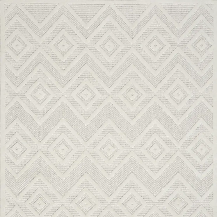 6' X 9' Ivory Indoor Outdoor Area Rug