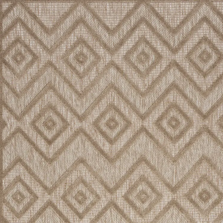 5' X 7' Beige Indoor Outdoor Area Rug