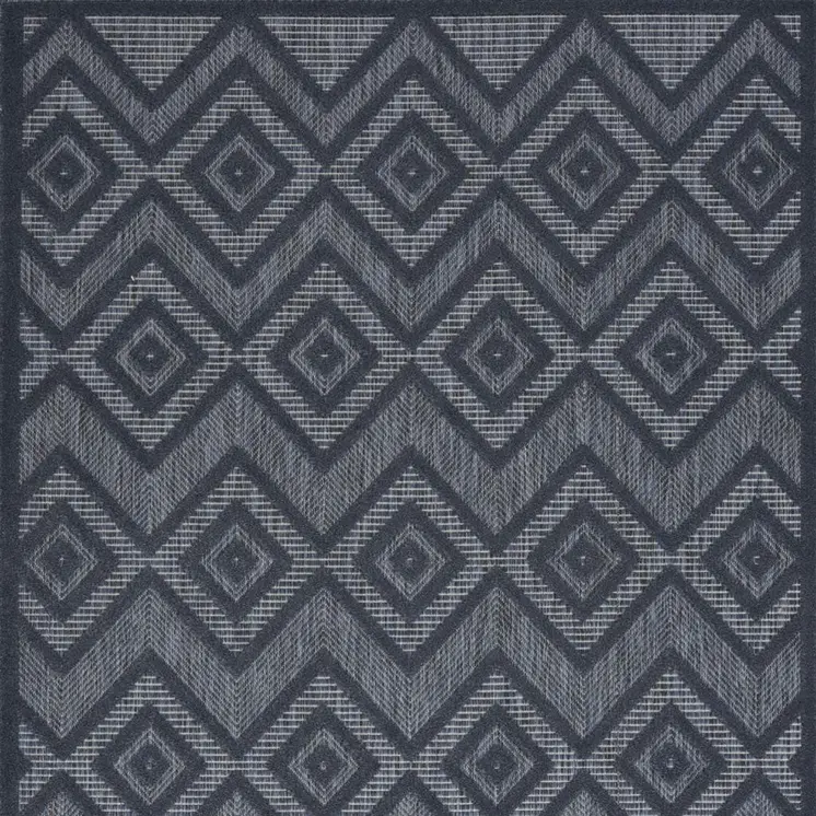 5' X 7' Blue Indoor Outdoor Area Rug