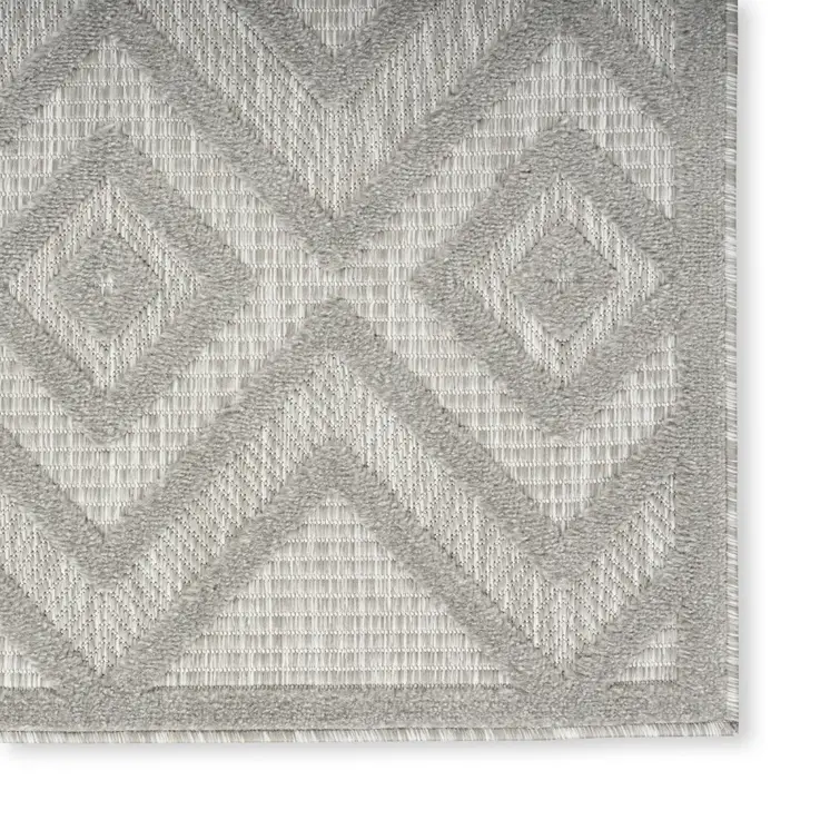 6' X 9' Gray Indoor Outdoor Area Rug