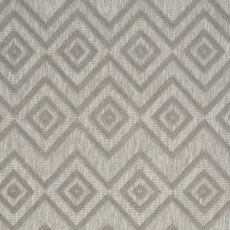 6' X 9' Gray Indoor Outdoor Area Rug