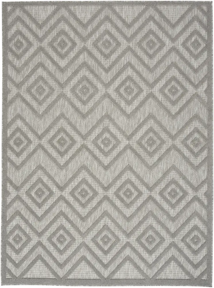 6' X 9' Gray Indoor Outdoor Area Rug