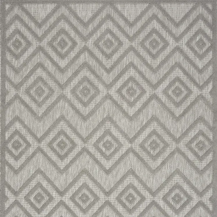 6' X 9' Gray Indoor Outdoor Area Rug