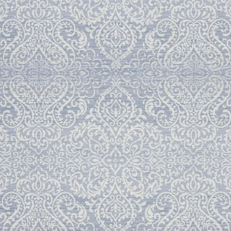 8' X 10' Slate Damask Distressed Washable Area Rug