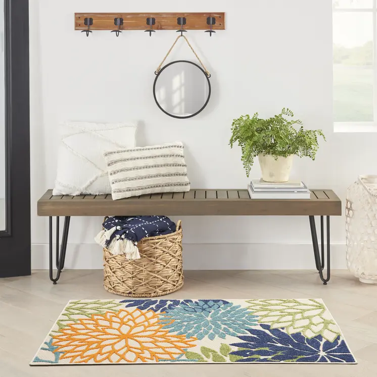 3' X 5' Cream Indoor Outdoor Area Rug