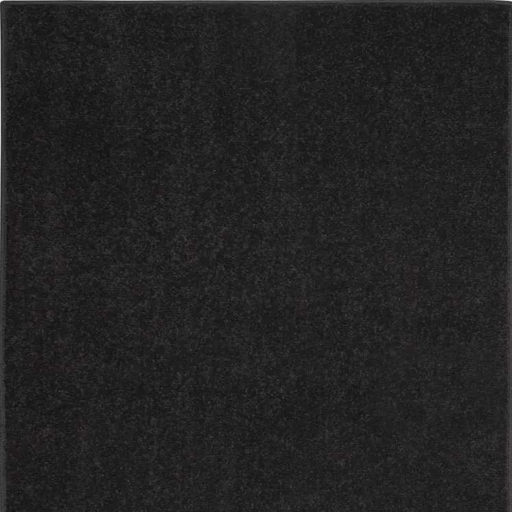 4' Runner Black Indoor Outdoor Runner Rug