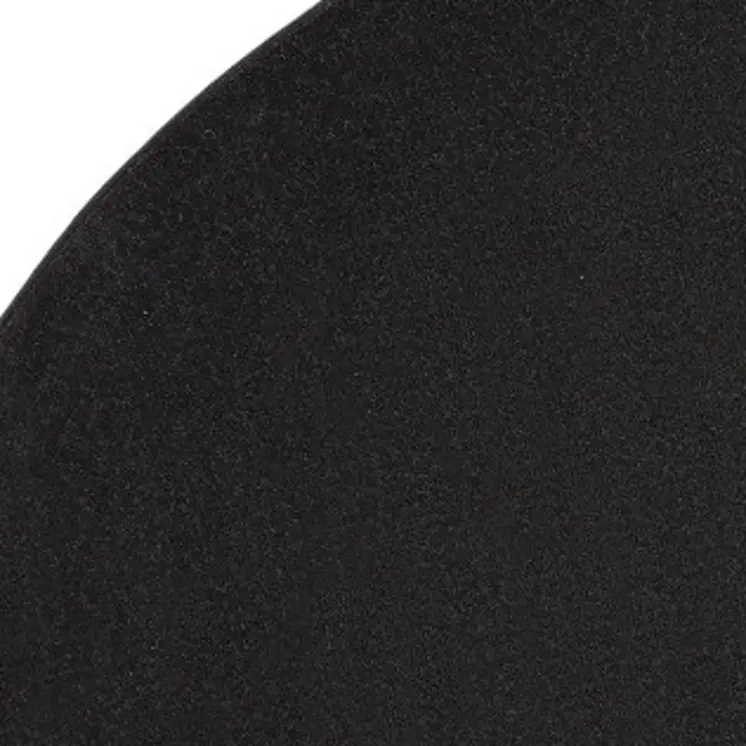 6' X 6' Black Round Indoor Outdoor Area Rug