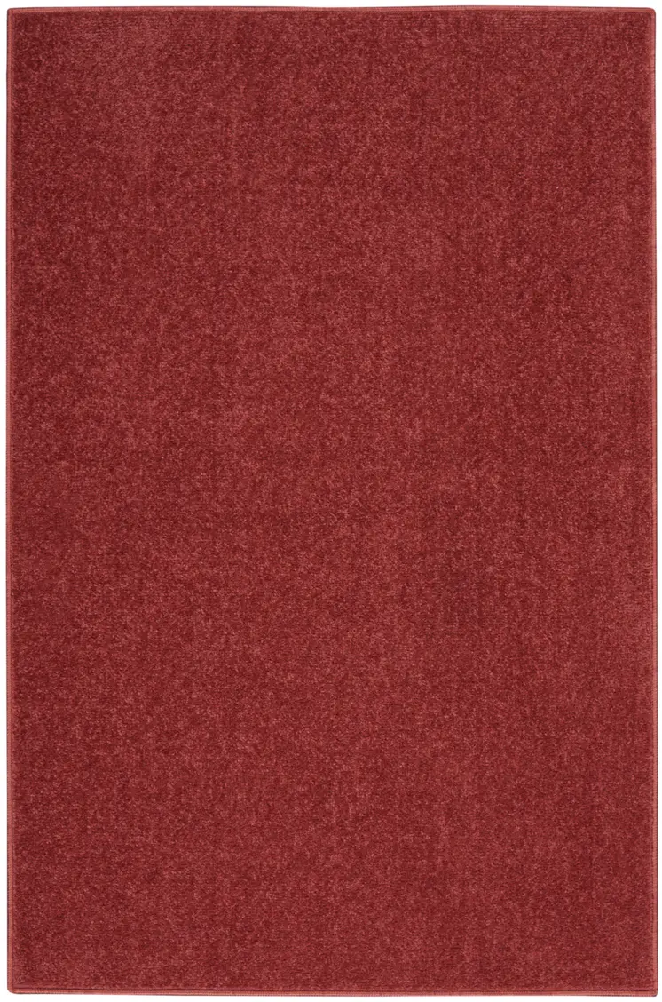2' X 4' Brick Red Indoor Outdoor Runner Rug