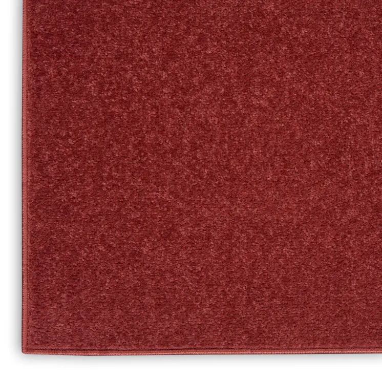 5' X 5' Brick Red Square Indoor Outdoor Area Rug