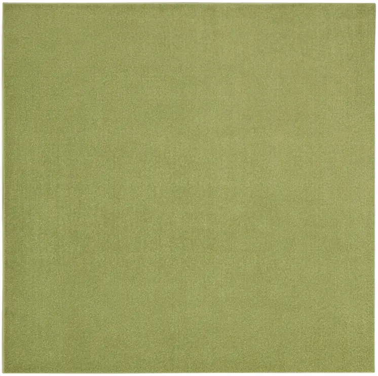 5' X 5' Green Square Indoor Outdoor Area Rug