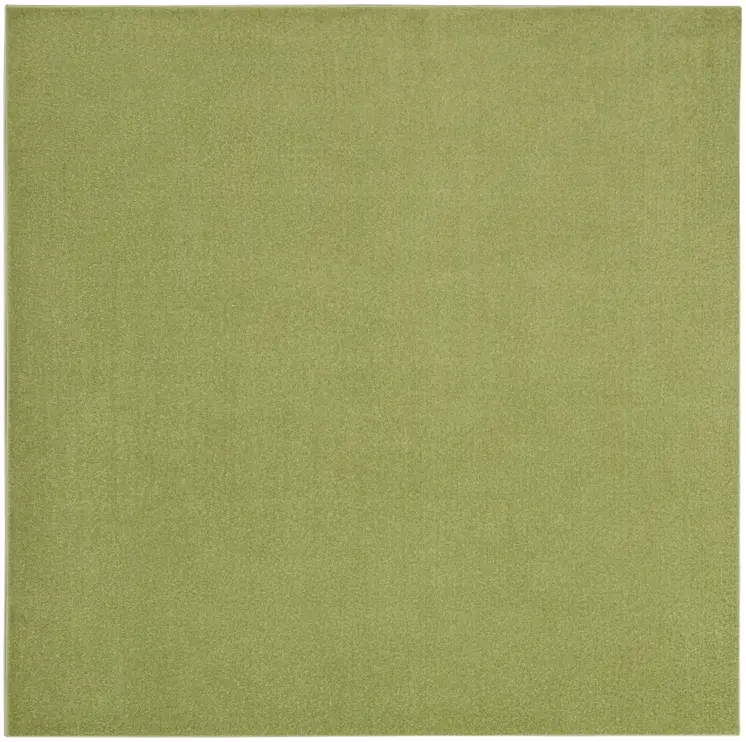 5' X 5' Green Square Indoor Outdoor Area Rug