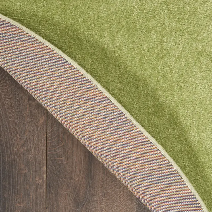 6' X 6' Green Round Indoor Outdoor Area Rug