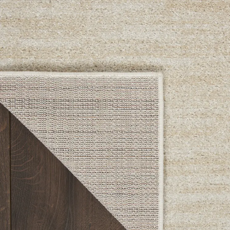 4' Runner Beige And Ivory Indoor Outdoor Runner Rug