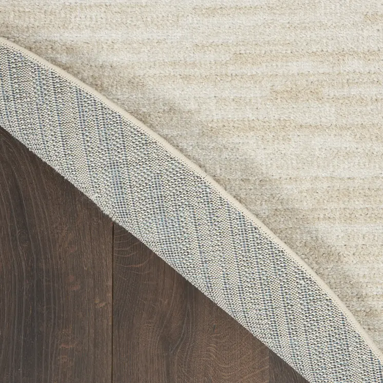 4' Beige And Ivory Round Indoor Outdoor Area Rug