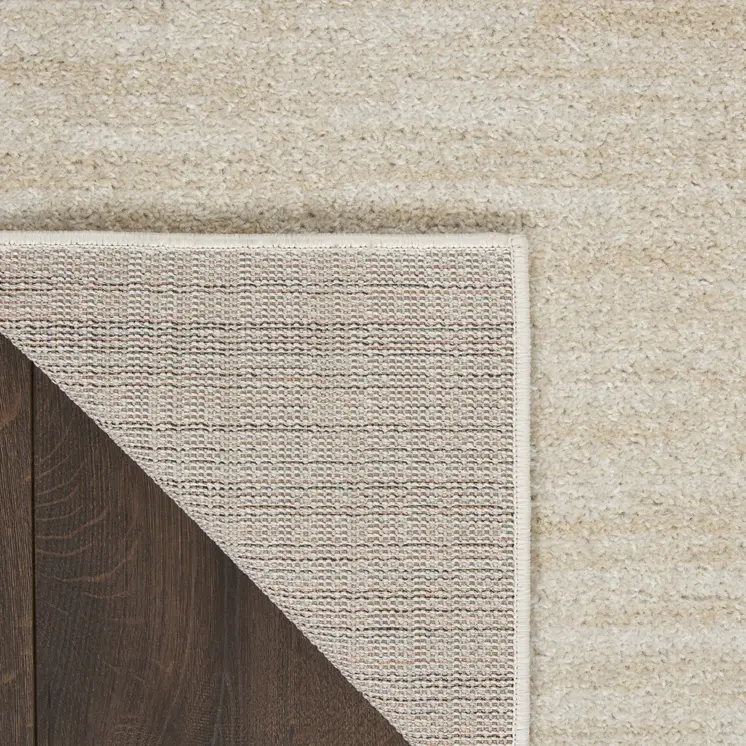 5' X 5' Beige And Ivory Square Indoor Outdoor Area Rug