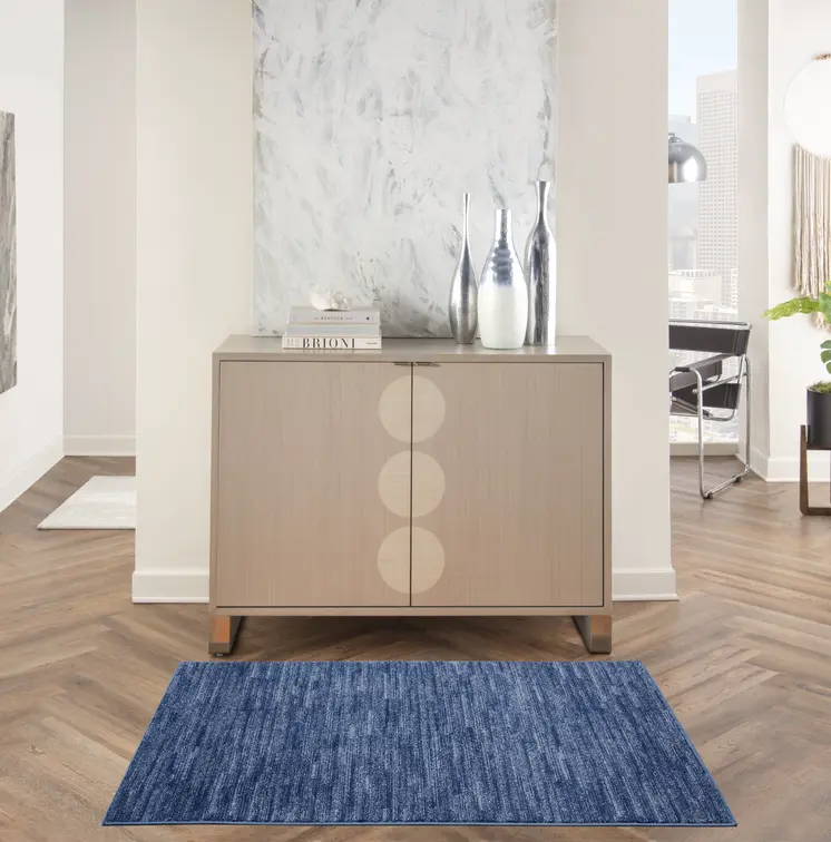 3' X 5' Blue Indoor Outdoor Area Rug