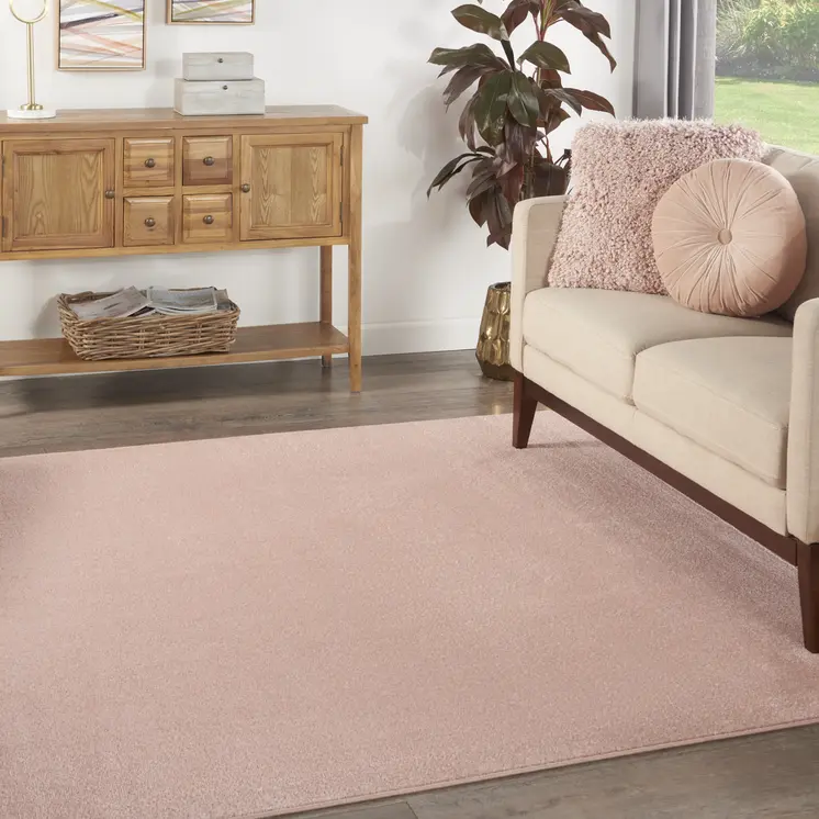 5' X 5' Pink Square Indoor Outdoor Area Rug