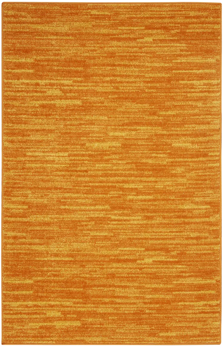 3' X 5' Orange Indoor Outdoor Area Rug