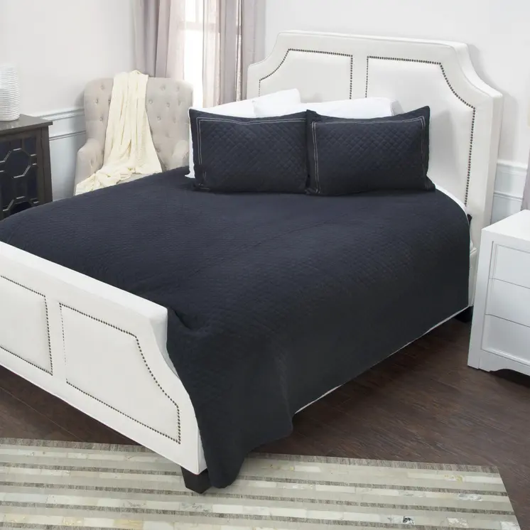 Indigo Checkered Queen Quilt