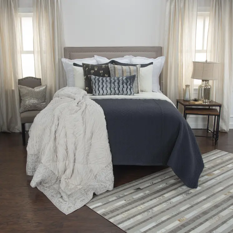 Indigo Checkered Queen Quilt
