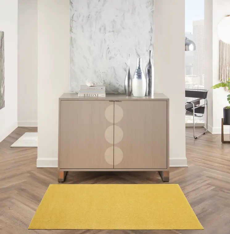 3' X 5' Yellow Indoor Outdoor Area Rug