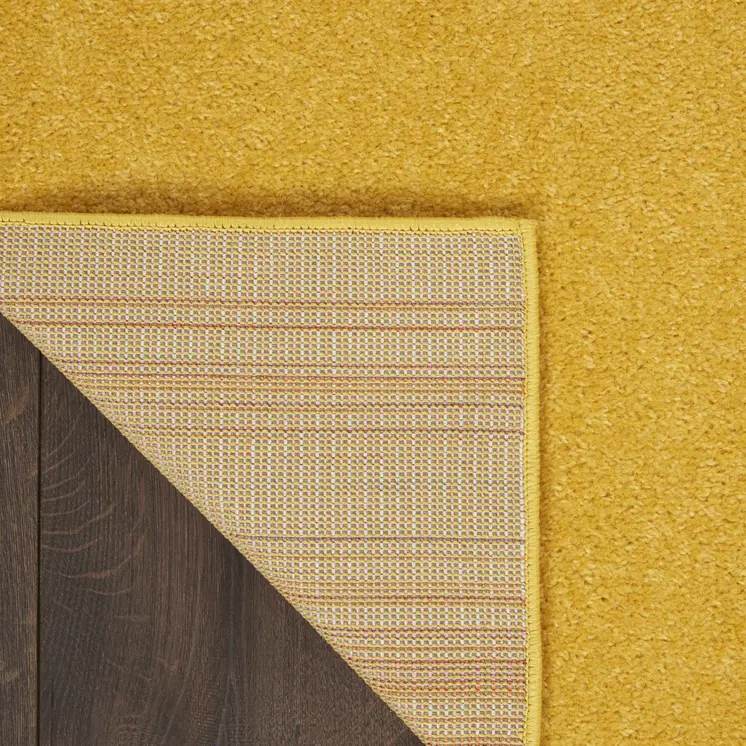 5' X 5' Yellow Square Indoor Outdoor Area Rug