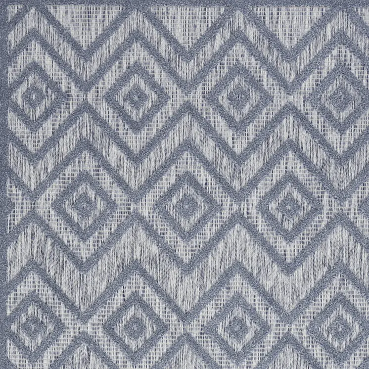4' X 6' Denim Blue Indoor Outdoor Area Rug