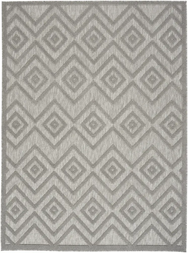4' X 6' Gray Indoor Outdoor Area Rug