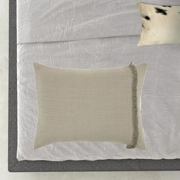 Natural Checkered King Quilt