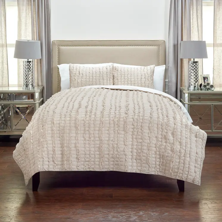 Blush Striped Queen Quilt