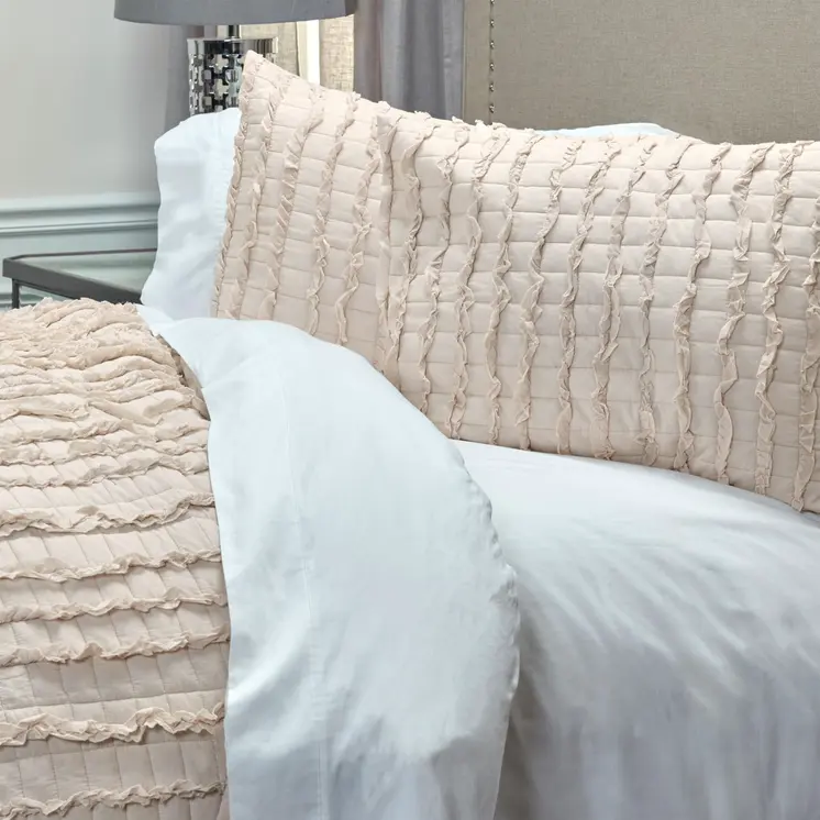 Blush Striped Queen Quilt