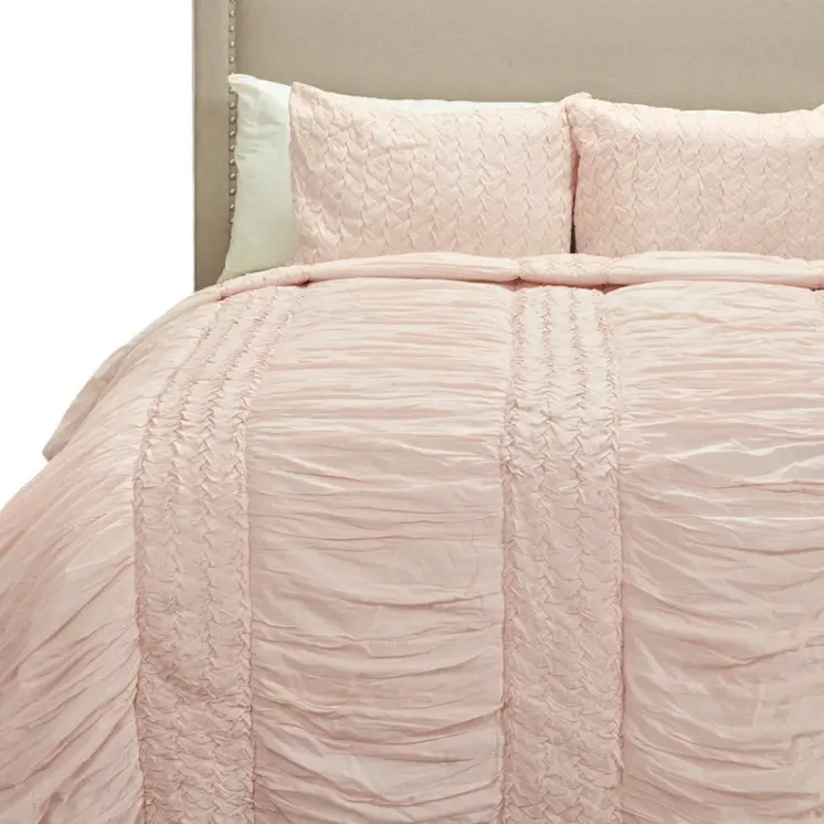 Pink Geometric King Quilt
