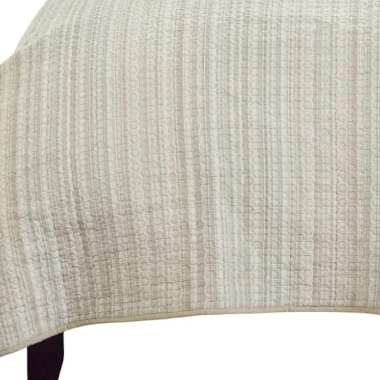 Brown And Ivory Striped King Quilt