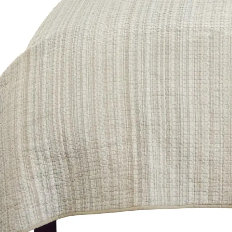 Brown And Ivory Striped Queen Quilt
