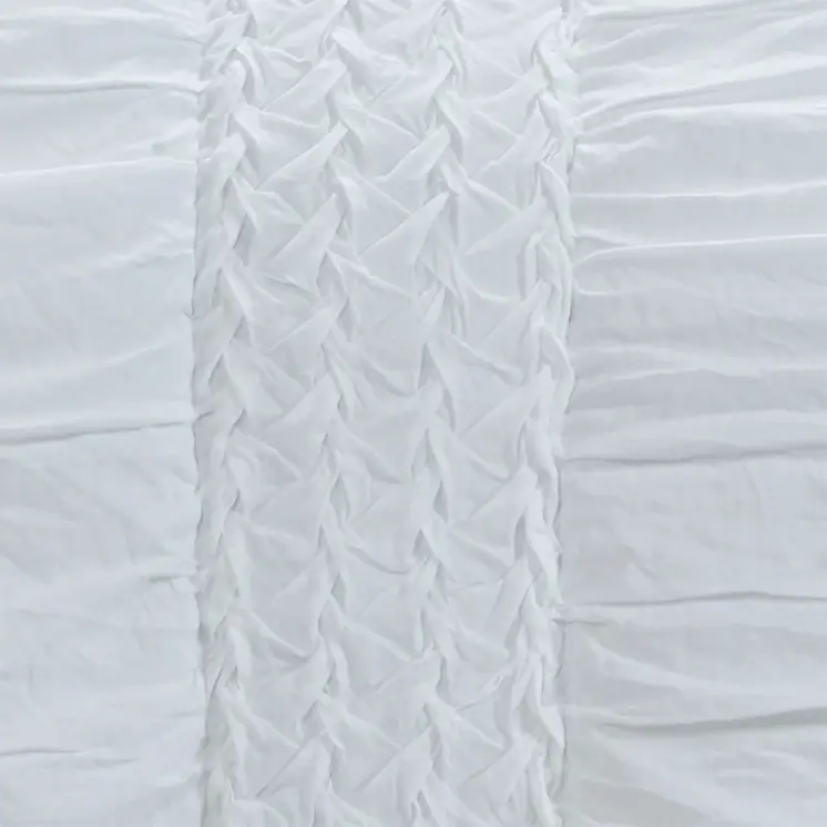 White Geometric Twin Quilt